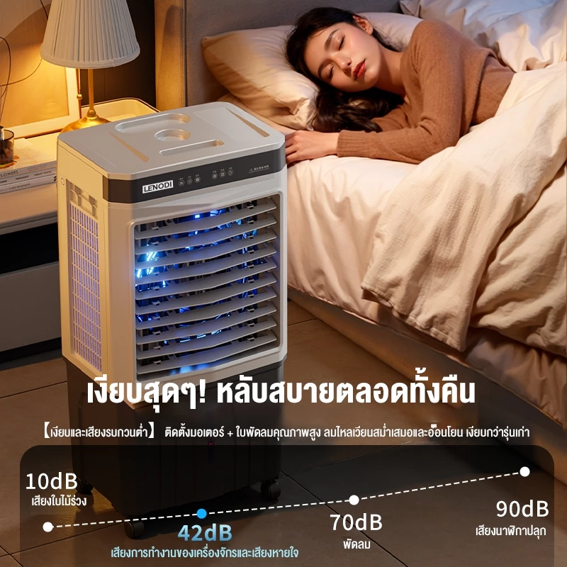 LENODI พัดลมไอเย็น พัดลมไอน้ํา 50/75L แอร์เคลื่อนที่ พัดลมแอร์ไอน้ำ เครื่องปรับอากาศเคลื่อนที่เย็นๆ ใช้งานยังไง — พร้อมเคล็ดลับ