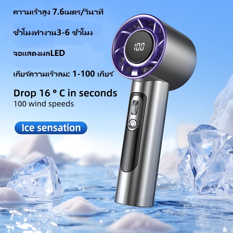 รีวิวจัดเต็ม 【สไตล์ใหม่】พัดลมพกพา Turbo Fan 100-Speed,  USB พัดลมมือถือ Pocket Mini Fan Type-C ชาร์จเร็ว — คุ้มค่ามั้ย?